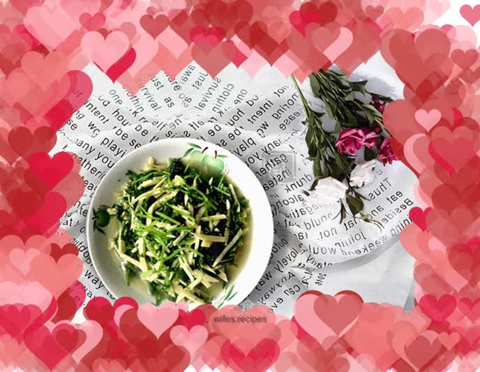 Stir-fried winter bamboo shoots with silver stems