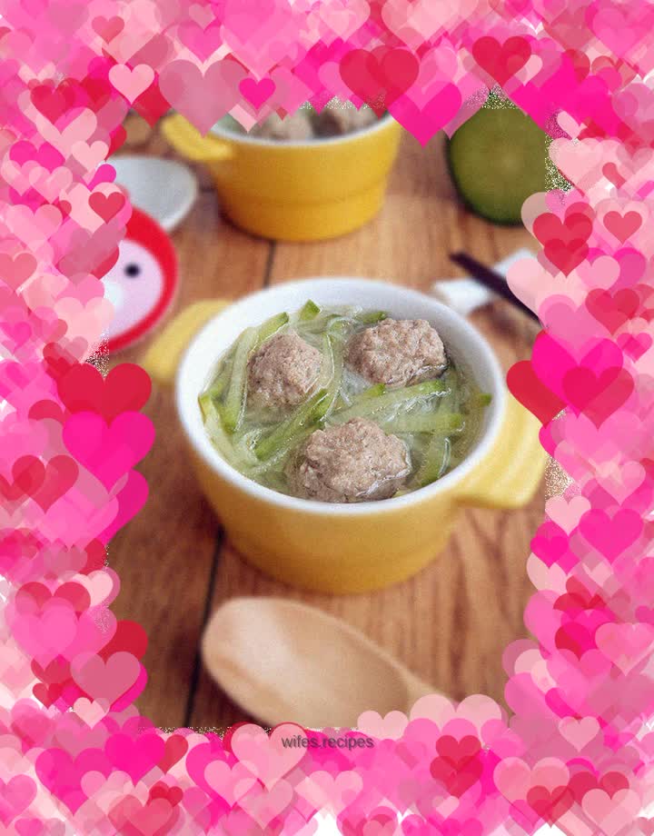 Radish and mutton meatball soup