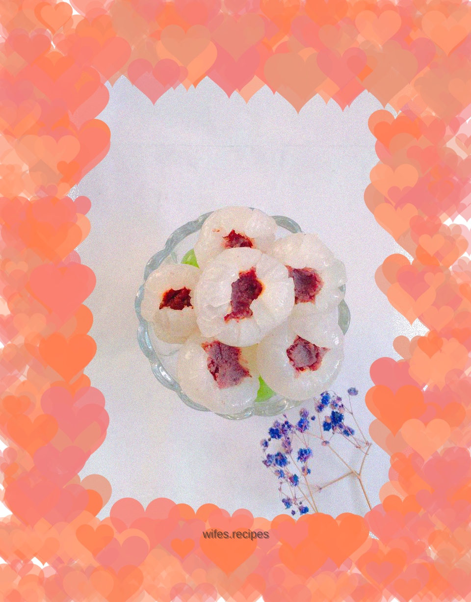 Summer drink lychee bean paste