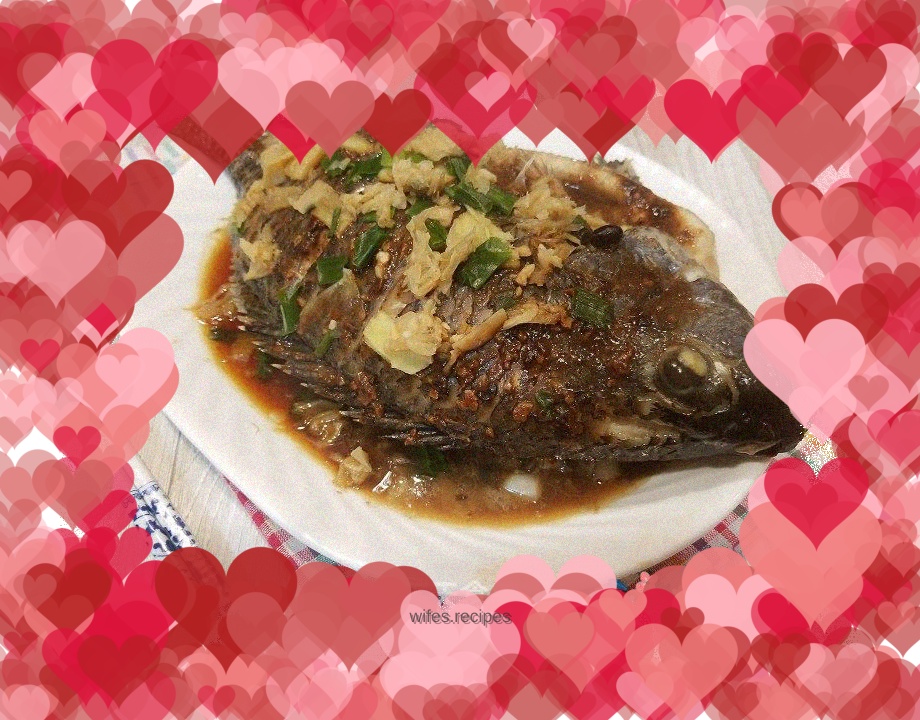 Steamed tilapia with winter vegetables and black bean sauce