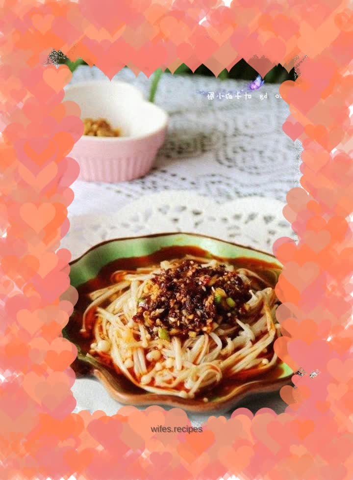 Red Oil Enoki Mushroom