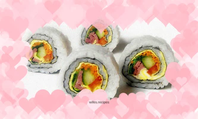 Style sushi - flipped beef sushi