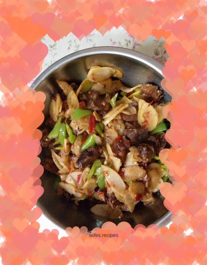 Stir-fried duck meat with ginger