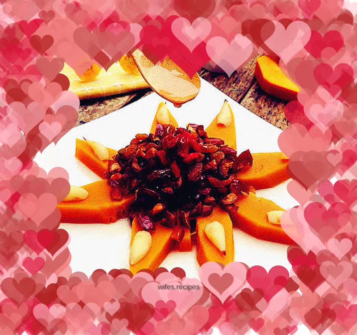 Steamed pumpkin with honey