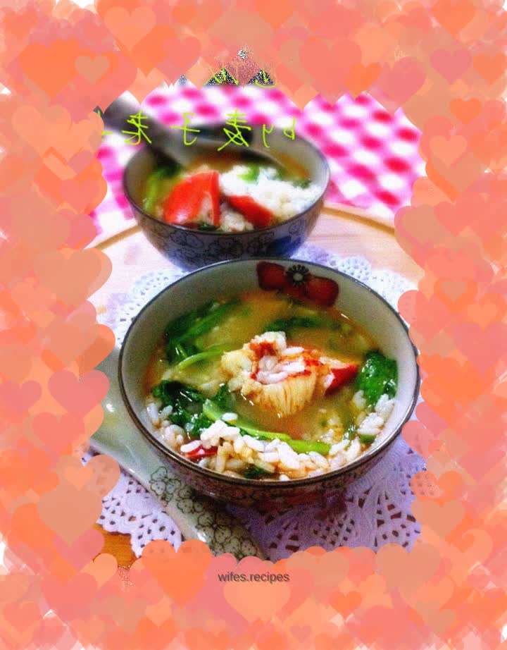 Lobster and vegetable pickled rice