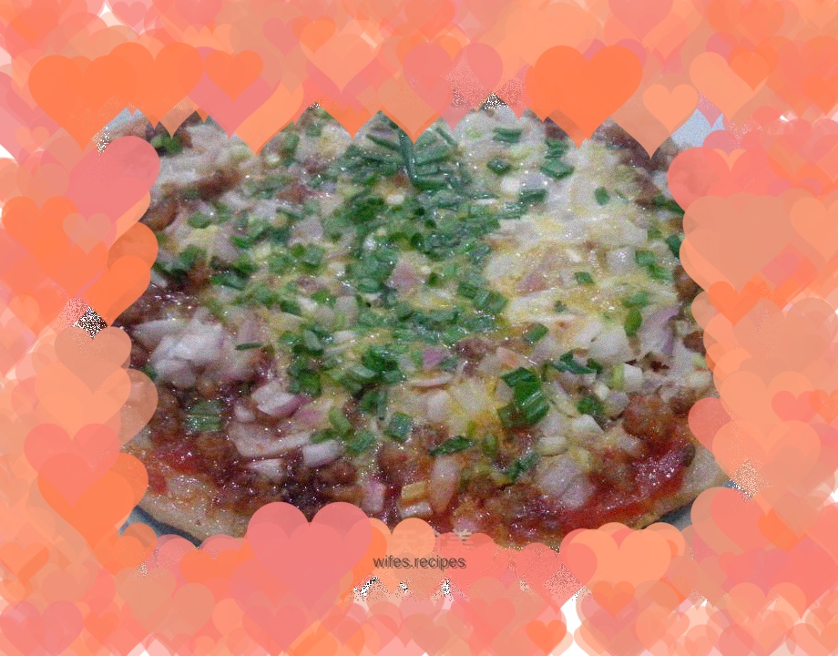 Tomato Sauce Minced Pork Egg Scallion Pancake