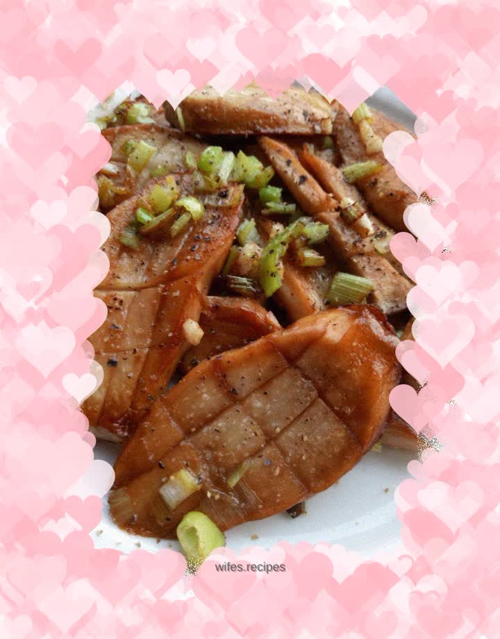 Pan-fried King Oyster Mushroom