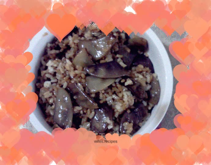 Purple lentil braised rice