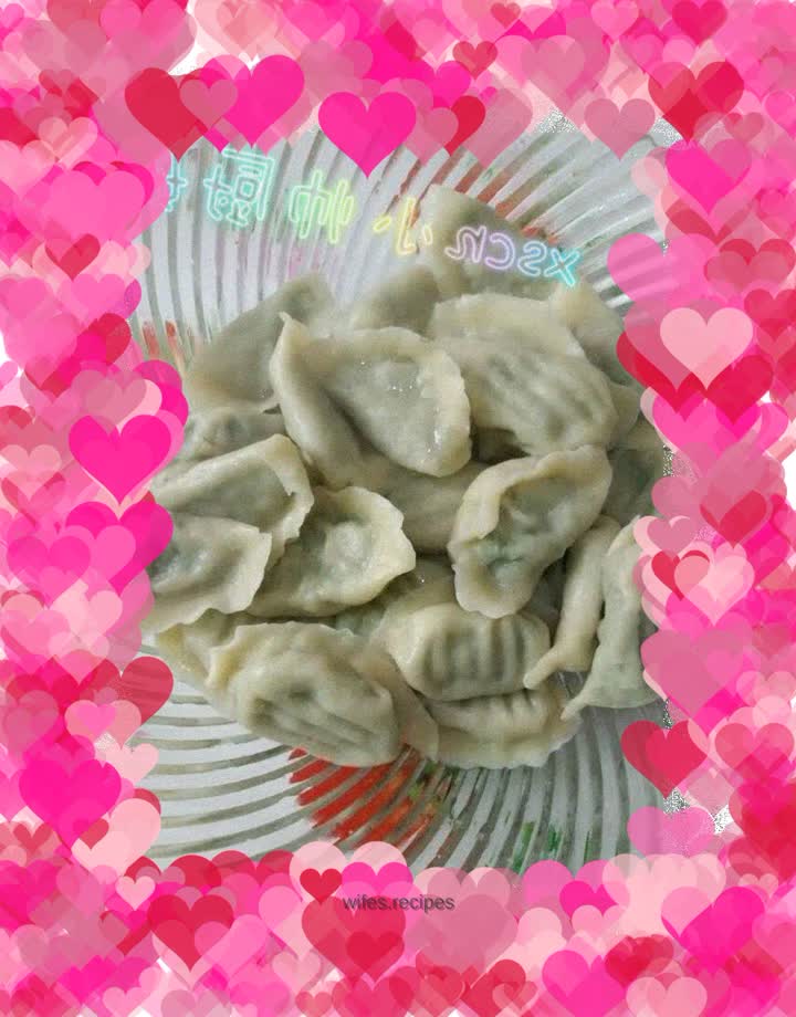 Bright vegetarian dumplings~large vegetarian dumplings with fungus, cucumber and egg