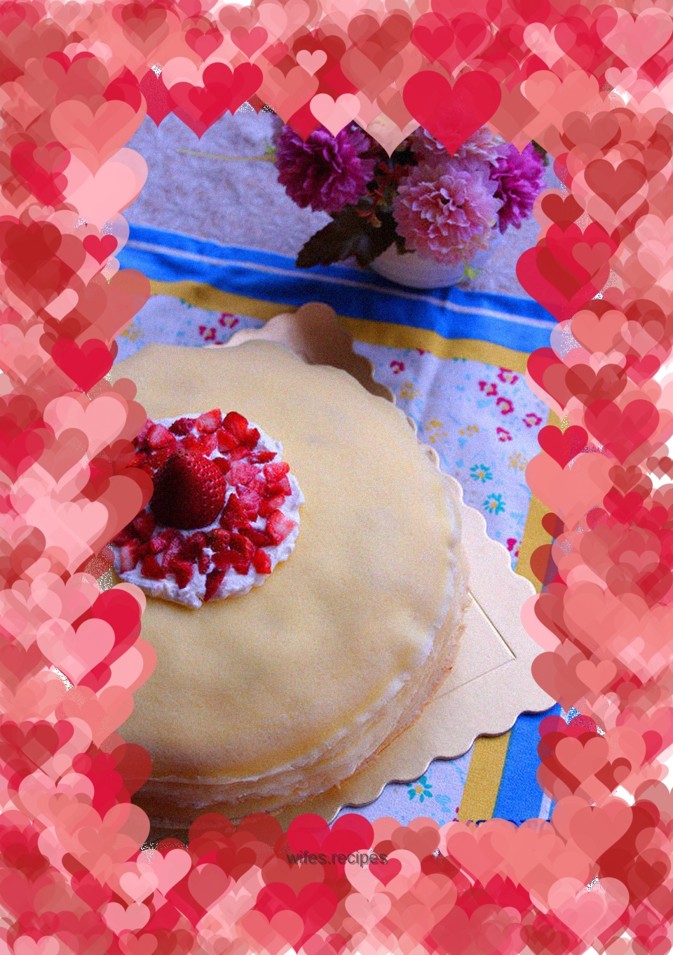 Strawberry layer cake