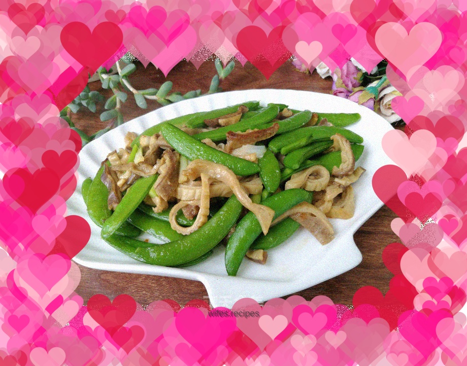 Stir-fried sweet beans with tripe slices