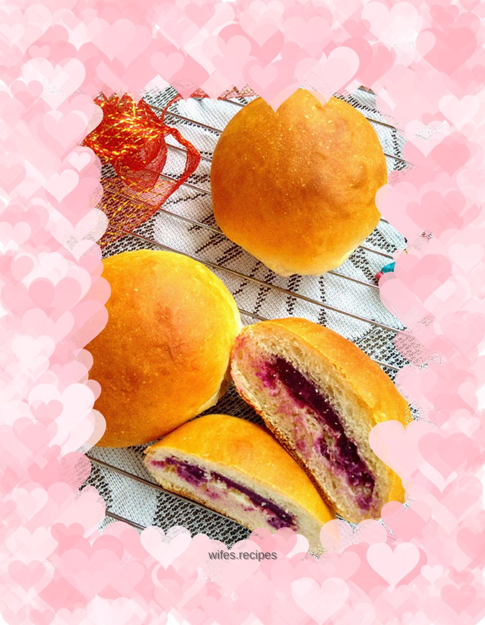 Purple potato cheese bread