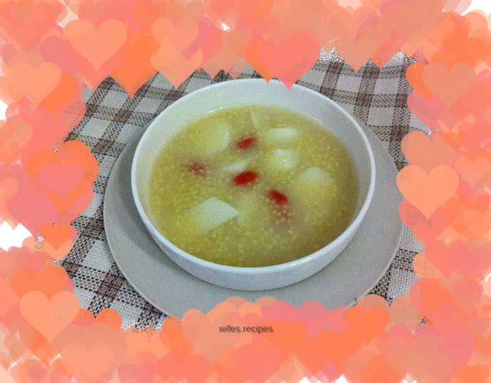 Wolfberry, Yam and Millet Porridge