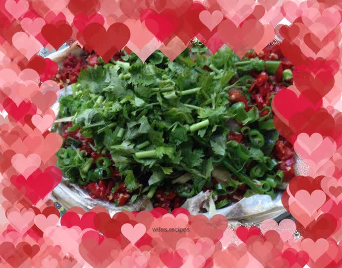 Simple and easy to make delicious fish head with chopped pepper