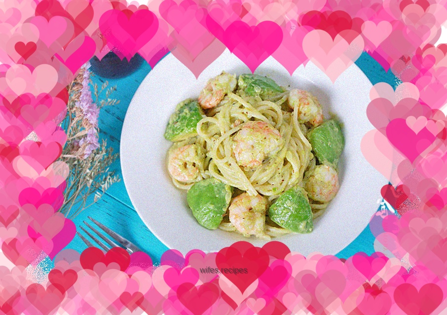 Avocado and Shrimp Pasta