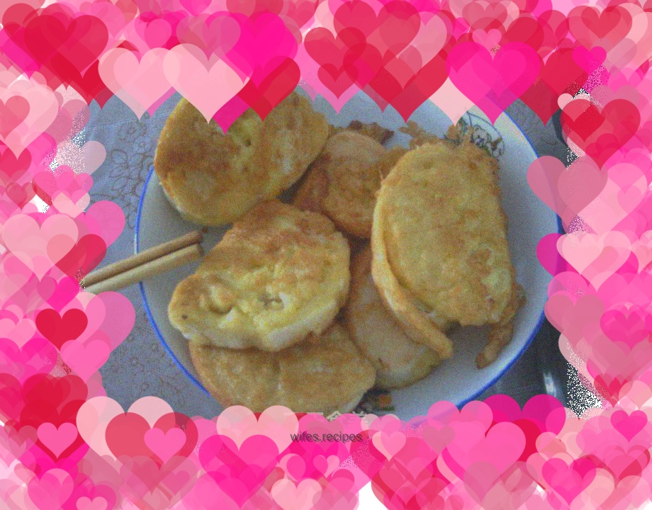 Fried egg steamed bun slices