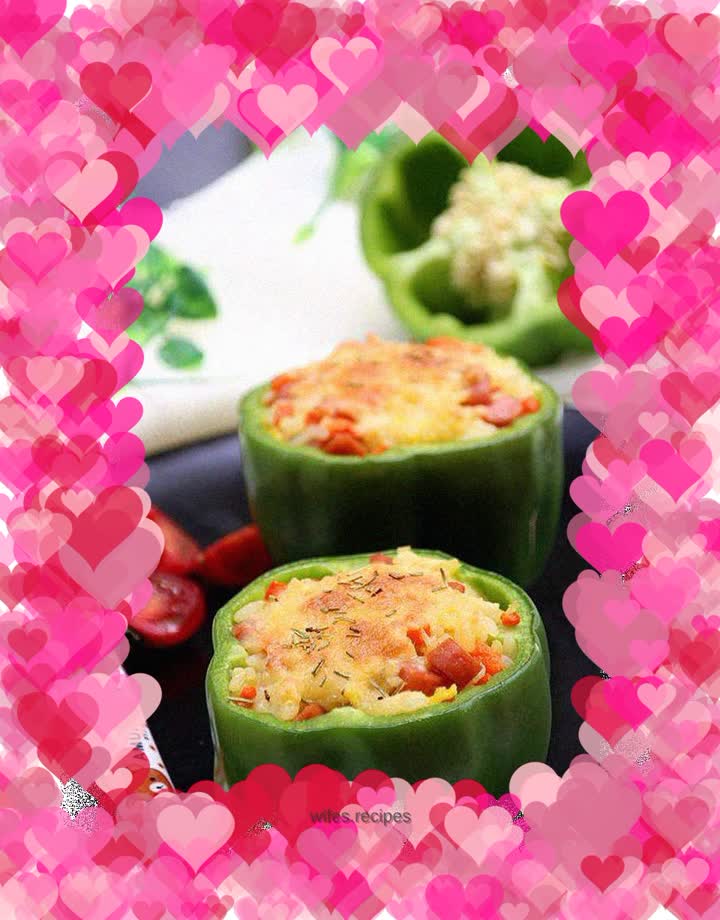 Baked Bell Pepper Rice Cup
