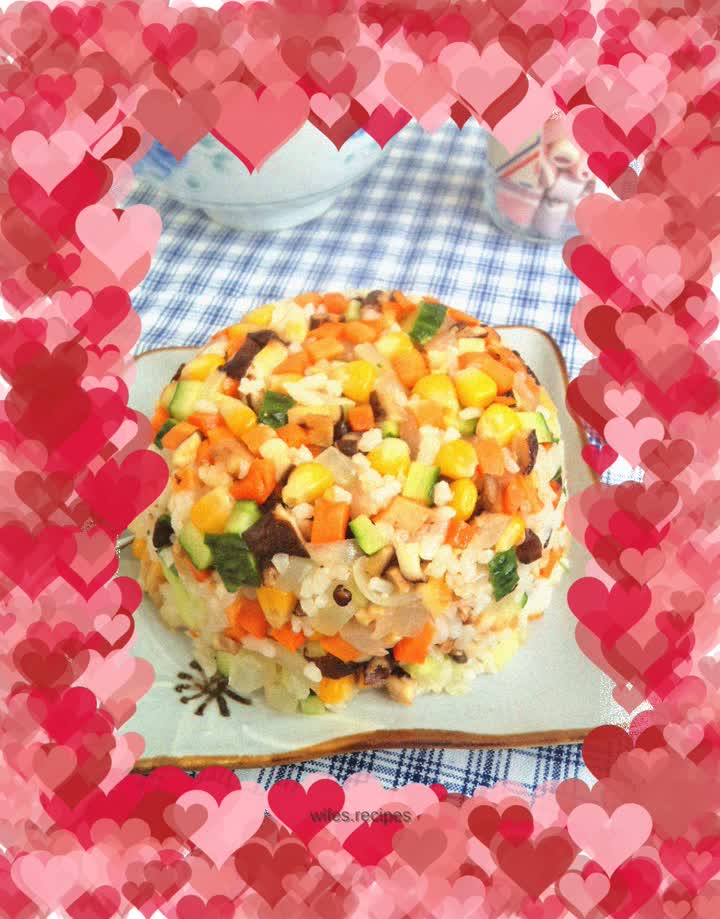 Colorful fried rice