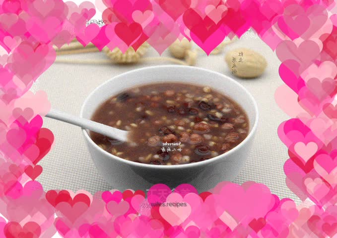 Red bean and barley porridge