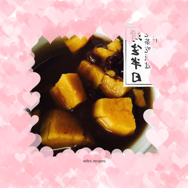 Sweet potato and red bean syrup