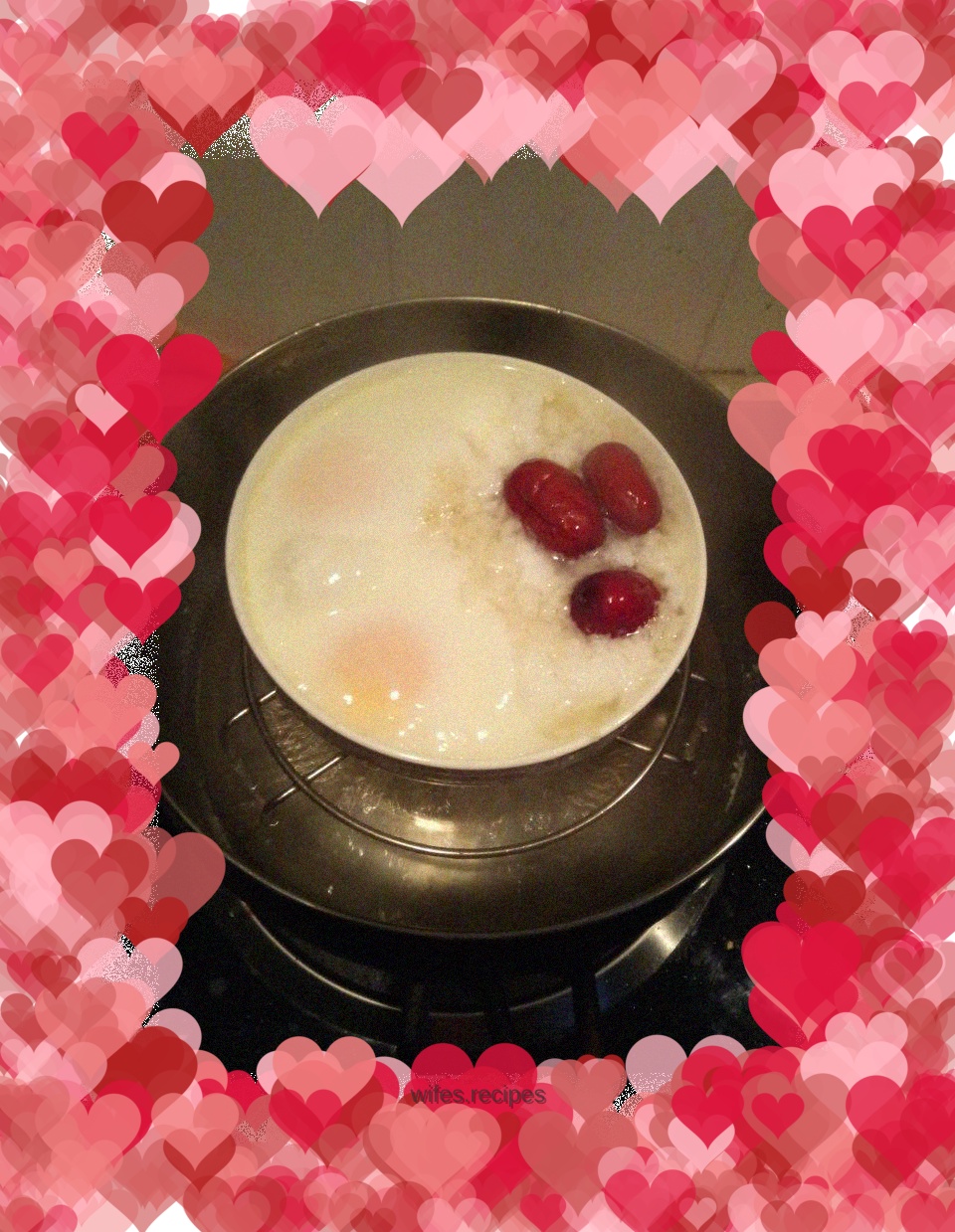 Red dates, fermented glutinous rice and eggs