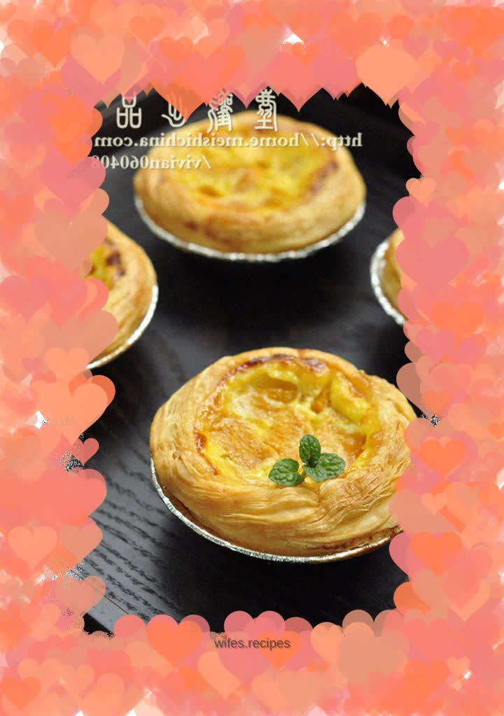 Mango egg tart
