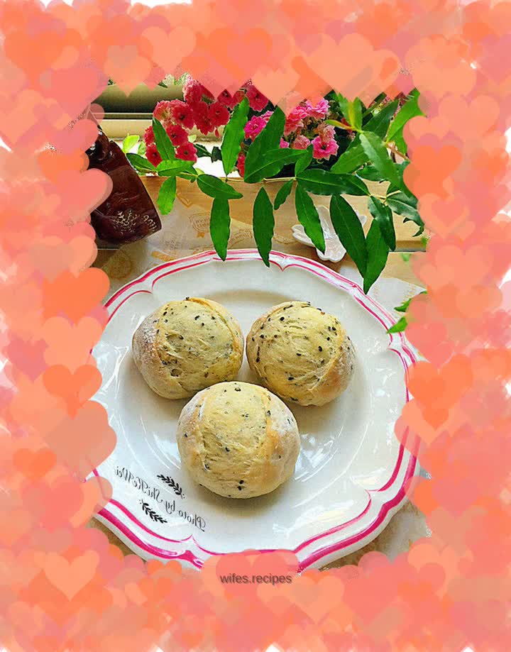 Low-fat sesame bread balls