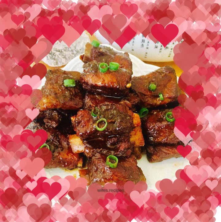 Braised pork ribs