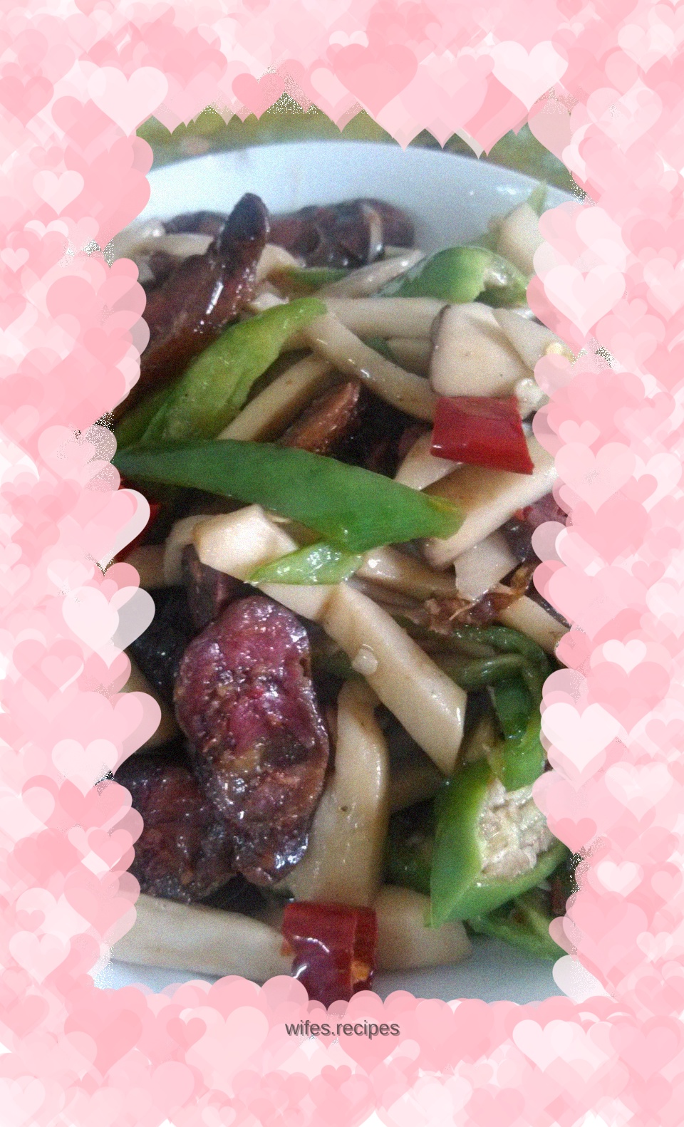 Sausage Braised Chicken Leg Mushrooms