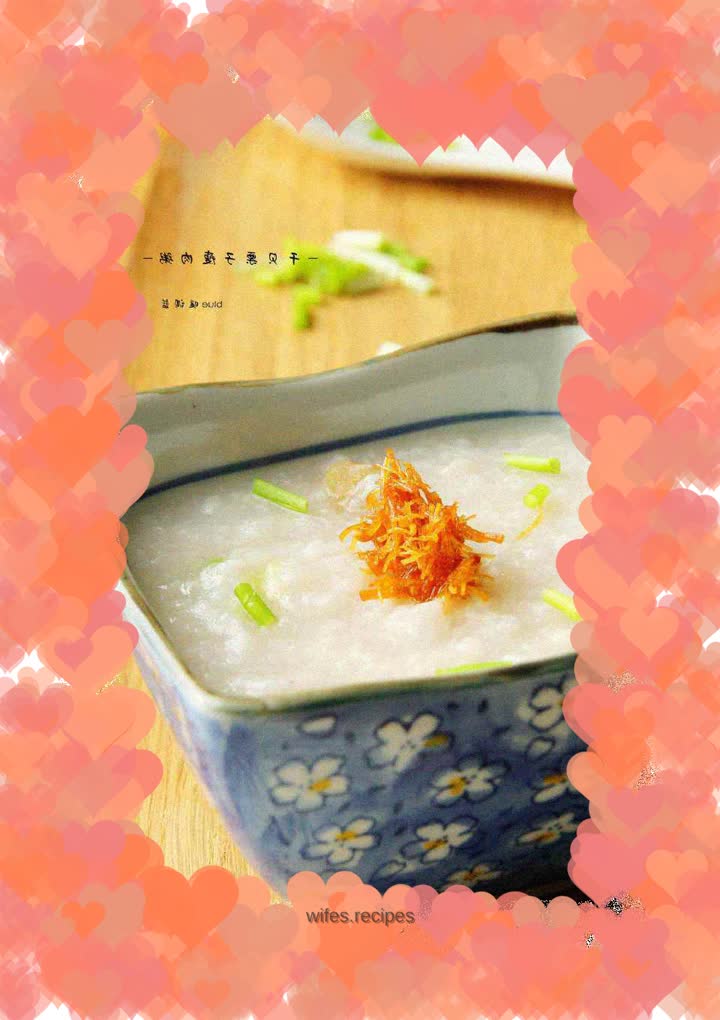 Scallops, chestnuts and lean meat porridge with crispy dried beets