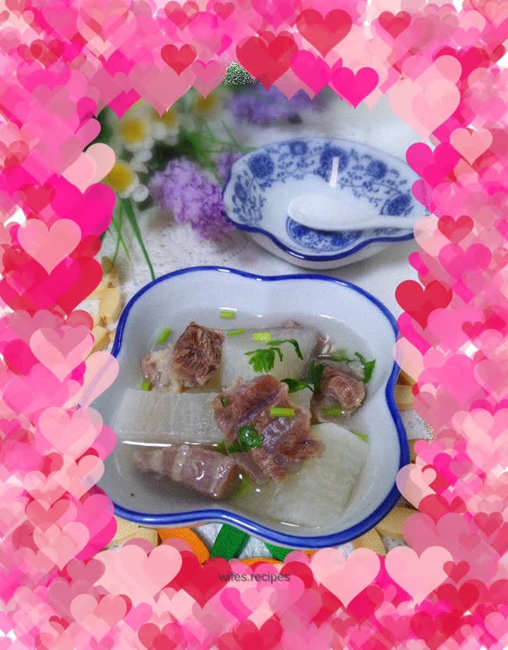 White radish beef soup