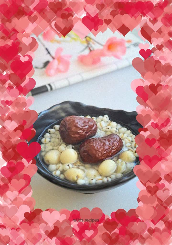 Lotus date and coix seed skin care porridge