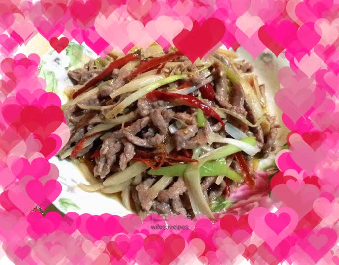 Shredded beef with pickled pepper