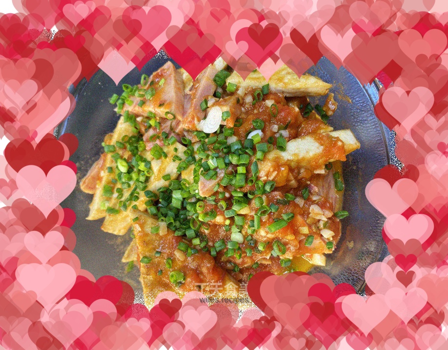 Luncheon meat and tomato sauce tofu