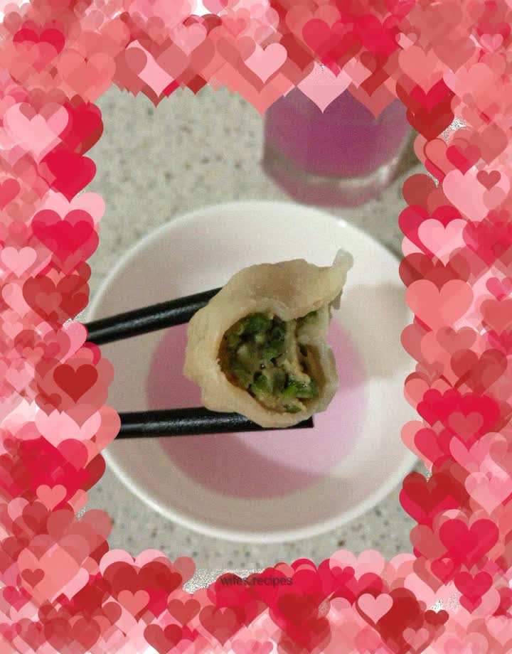 Dragon Fruit Dumplings "Dragon Fruit and Long Bean Beef Dumplings"