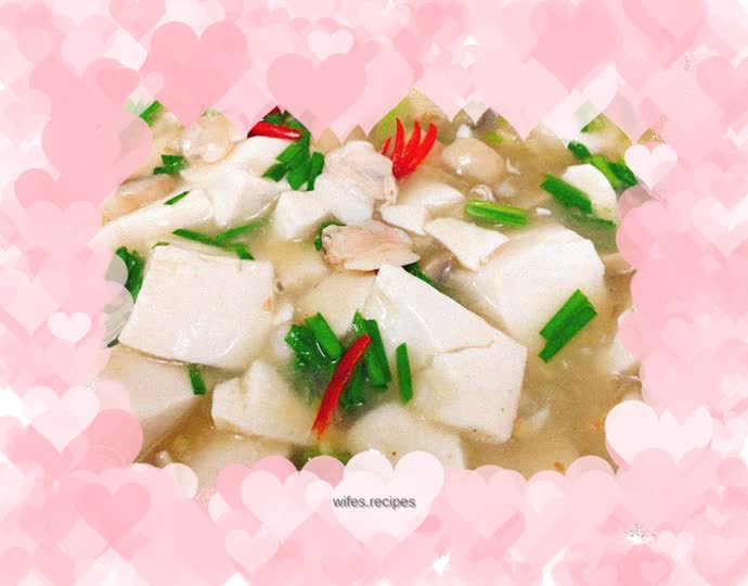 Quick dish: mushroom, clam and tofu soup