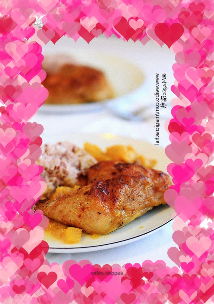 Mango grilled chicken legs