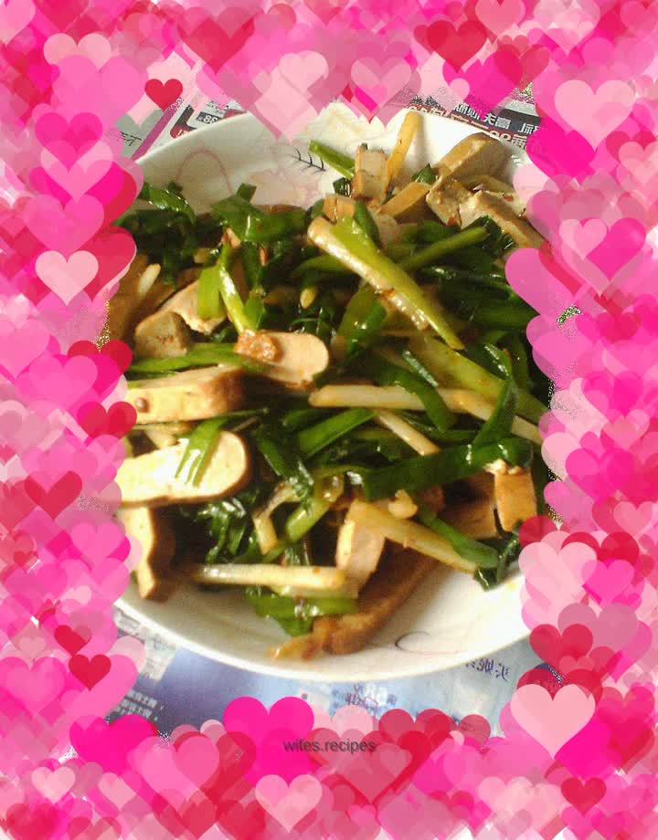 Stir-fried dried leeks