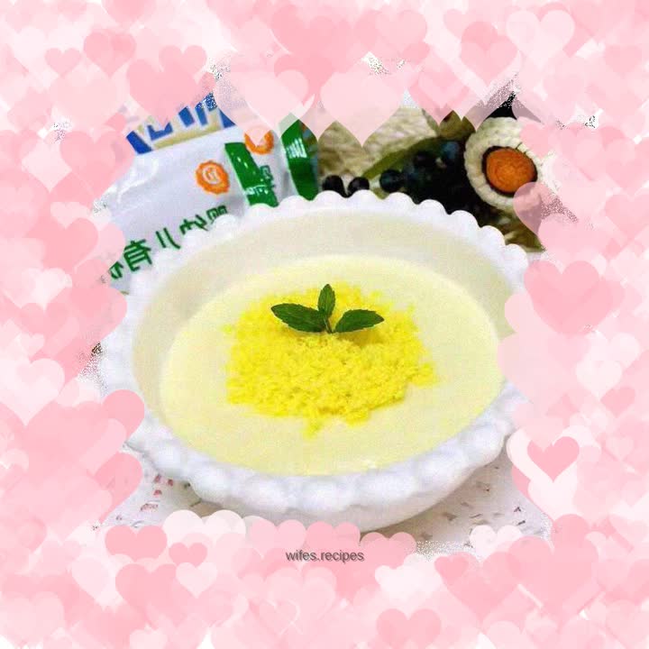 Guoguo Mother Food Complementary Food [Love] [Milk Egg Yolk Paste] 8m+ Ingredients: Calcium, Iron and Zinc Organic Rice Noodles, Cooked Egg Yolk, Infant Formula