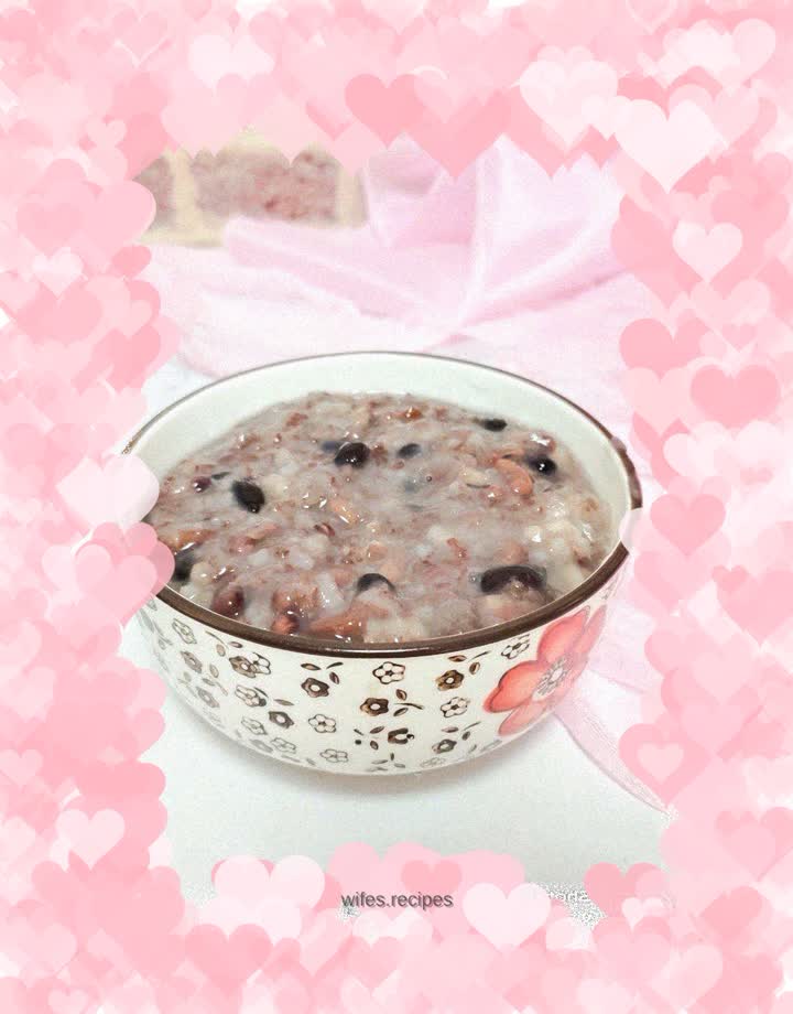 Red bean, black bean and rice porridge
