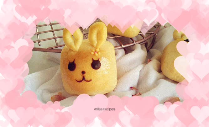 Cute little rabbit coconut bread