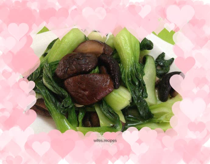 Mushrooms and green vegetables