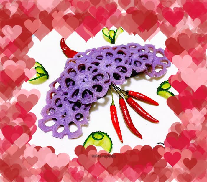 The lotus root is broken and the silk is connected