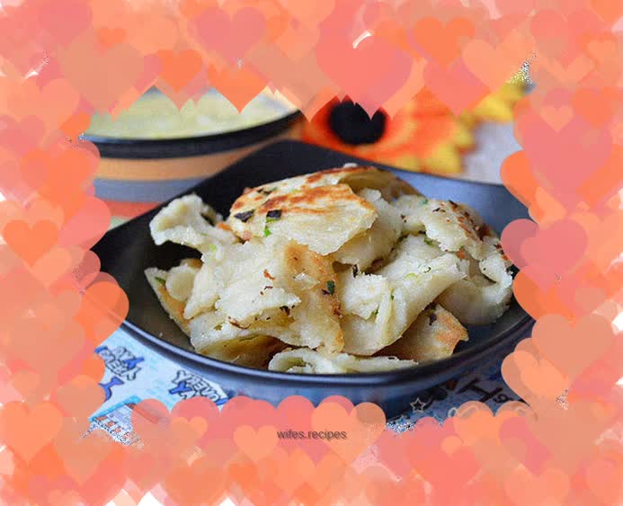 Homemade scallion pancake