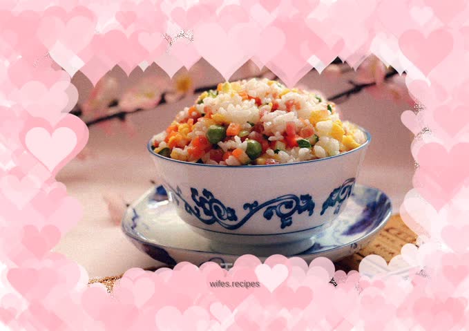 Colorful fried rice