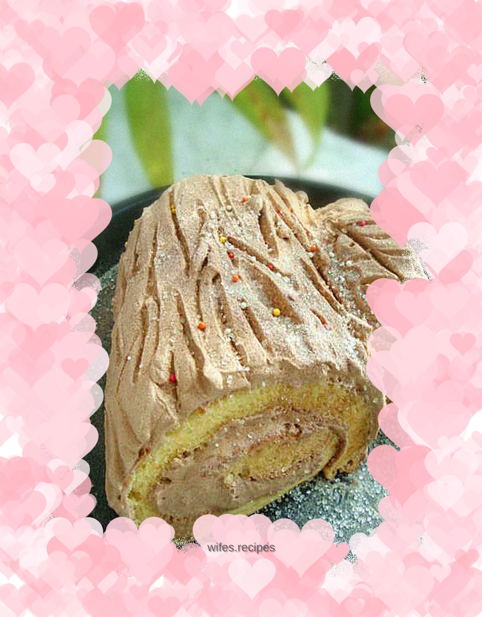 Christmas stump cake