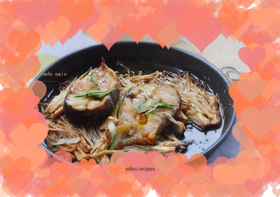 Simple Grilled Fish with Enoki Mushrooms