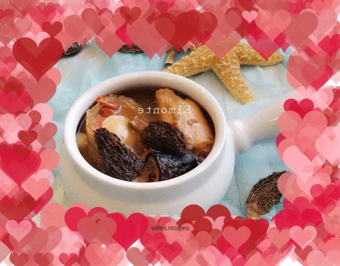 Morel Mushroom, Abalone and Sea Cucumber Chicken Soup