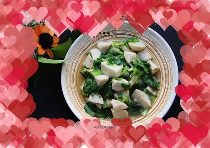 Braised taro with baby cabbage