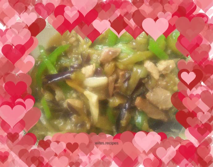 Fried eggplant with pepper